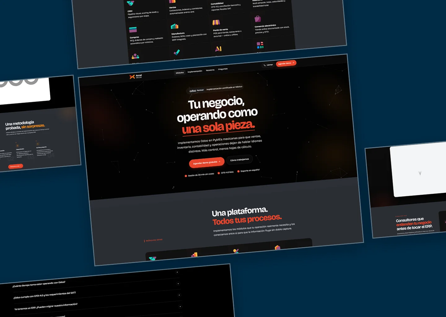 Sitio web para Accel Value
