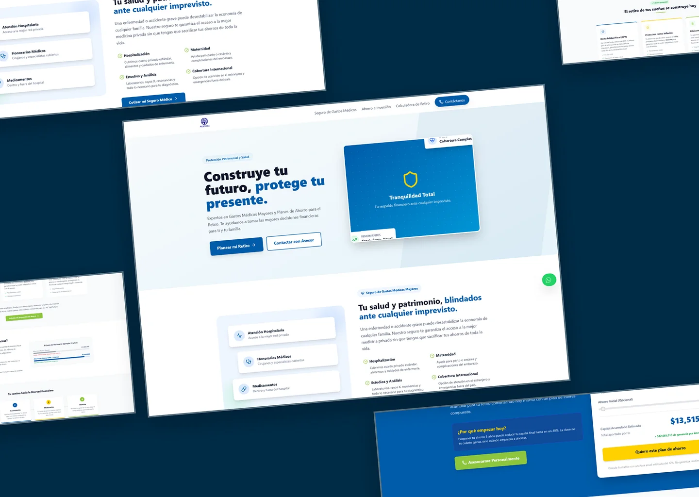 Sitio web para Alborea Seguros