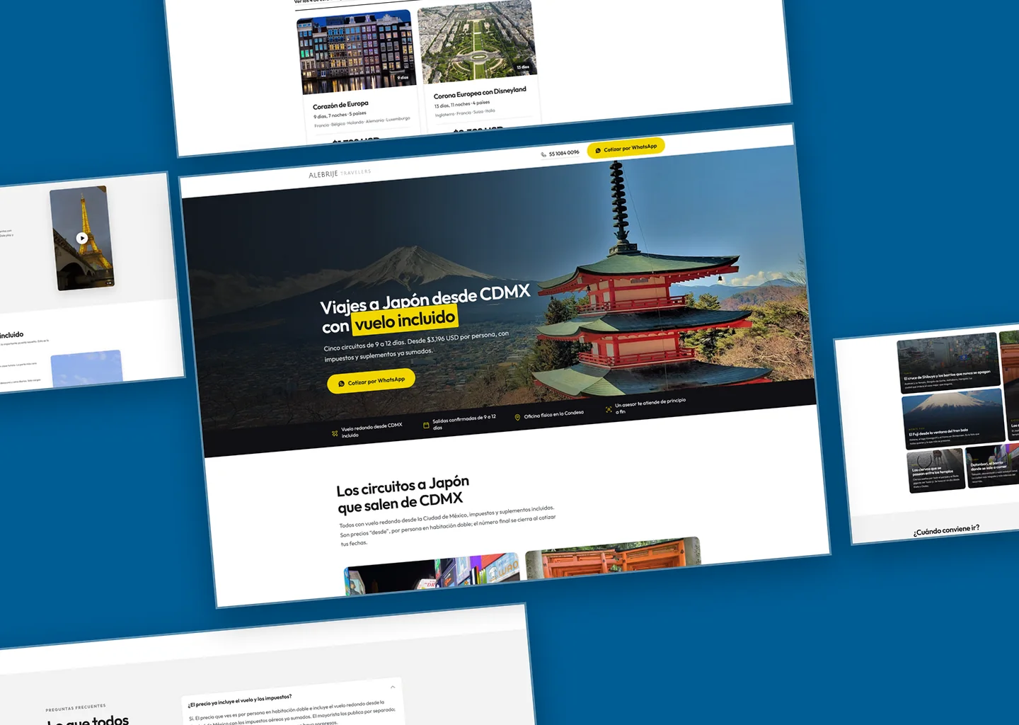 Sitio web para Alebrije Travelers