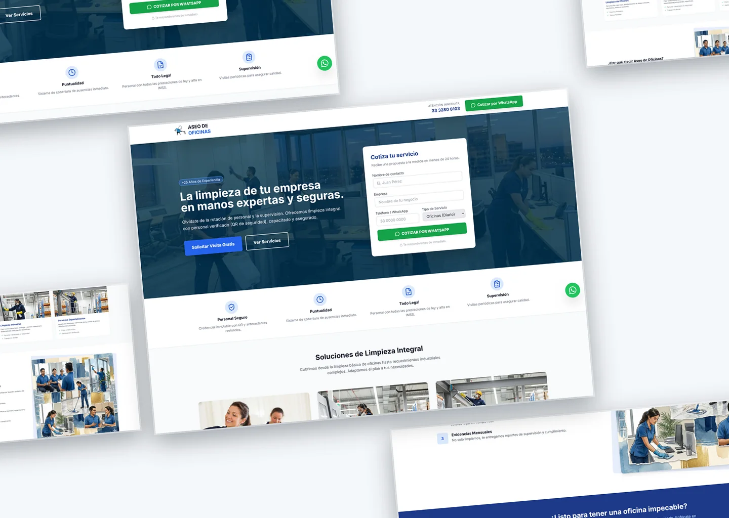 Sitio web para Aseo de Oficinas