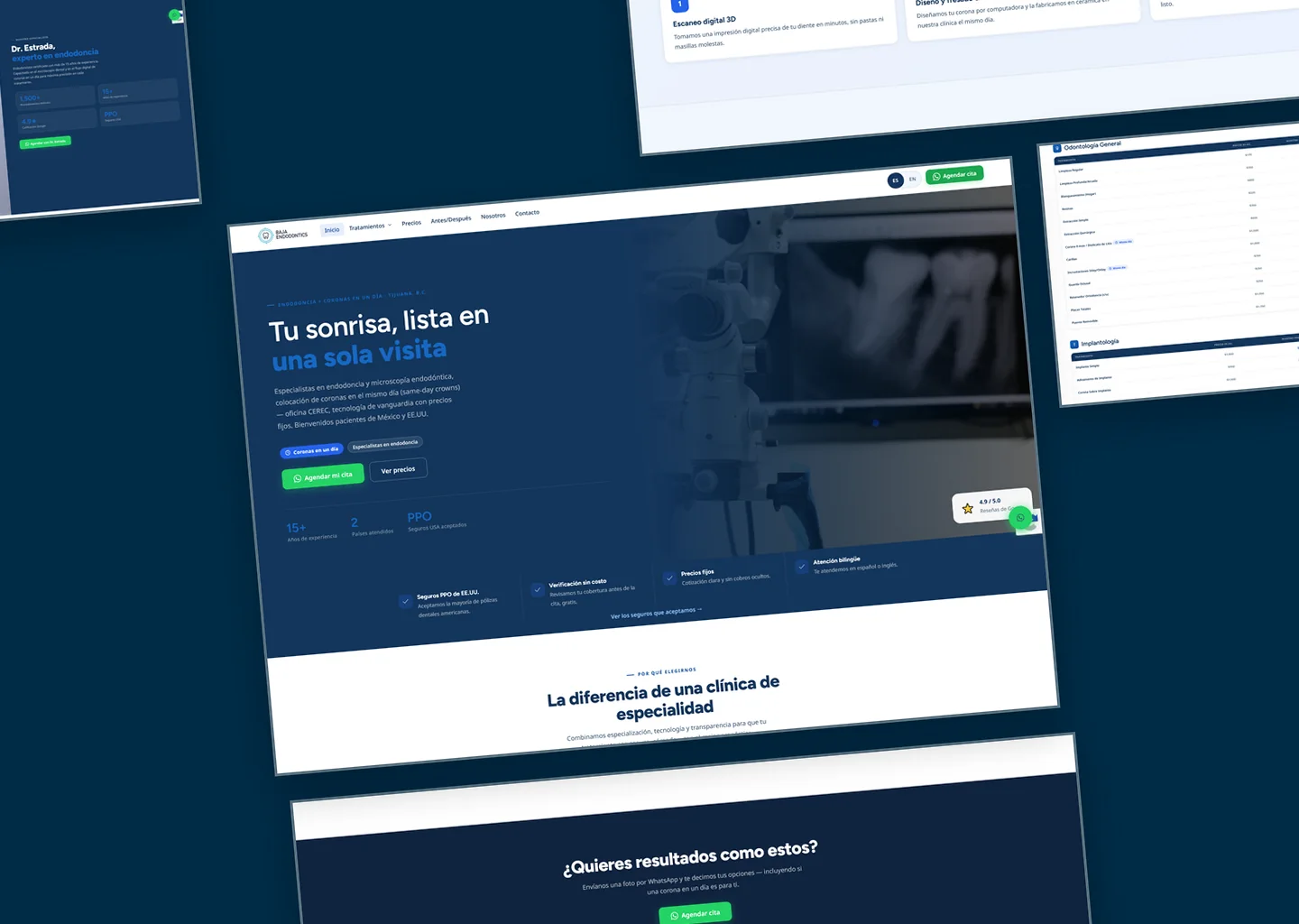 Sitio web para Baja Endodontics