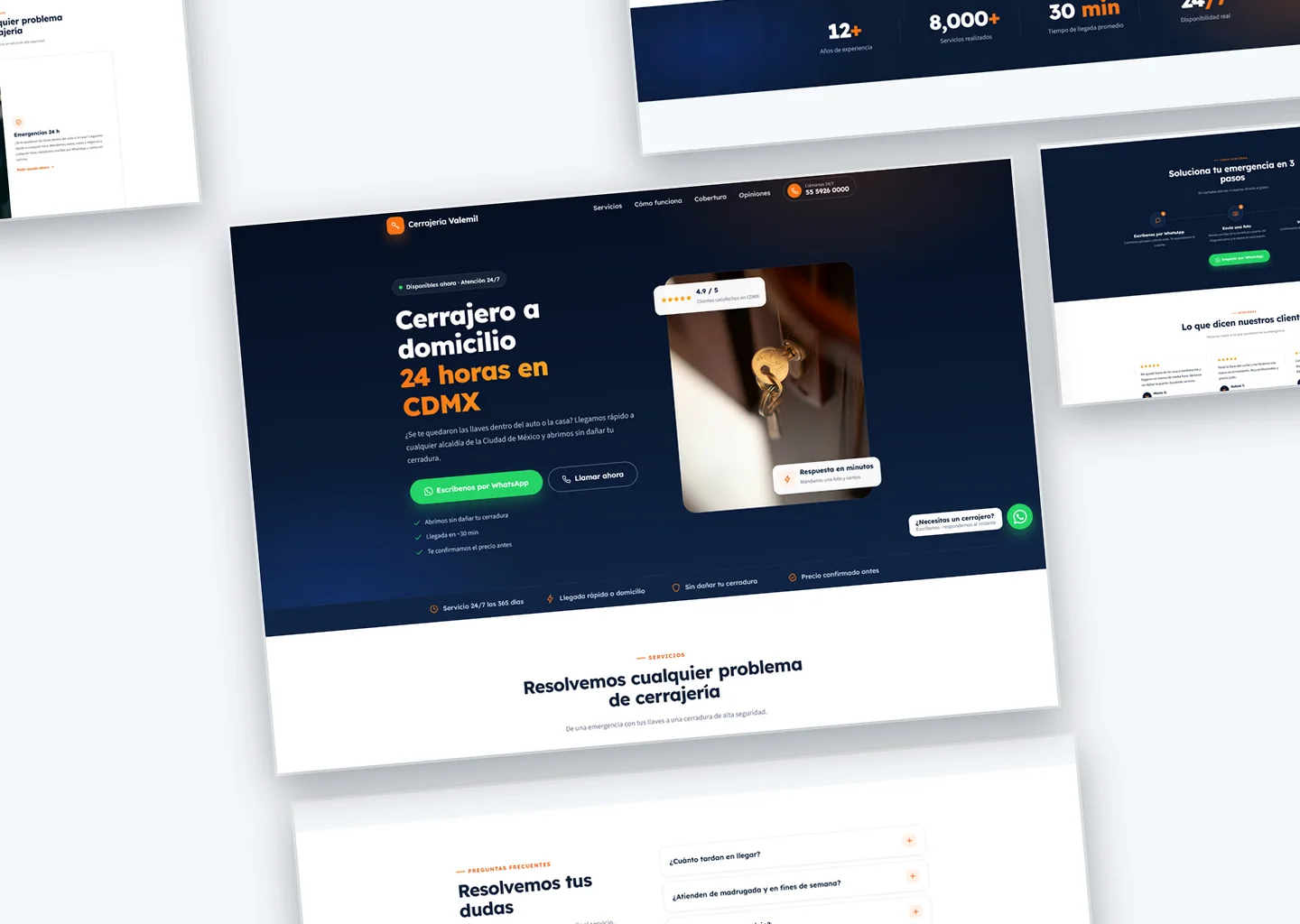 Sitio web para Cerrajería Valemil