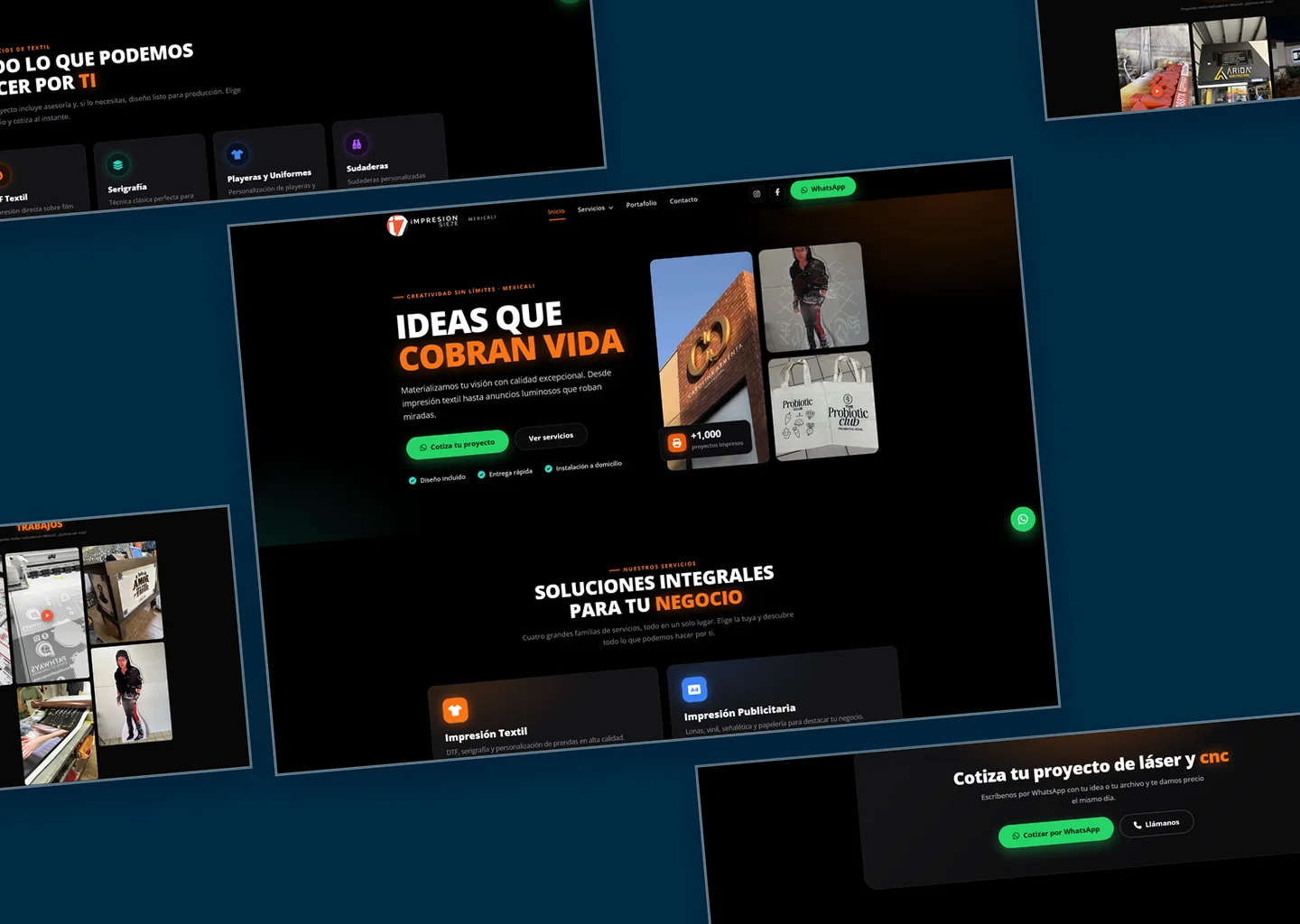 Sitio web para Impresión Sie7e