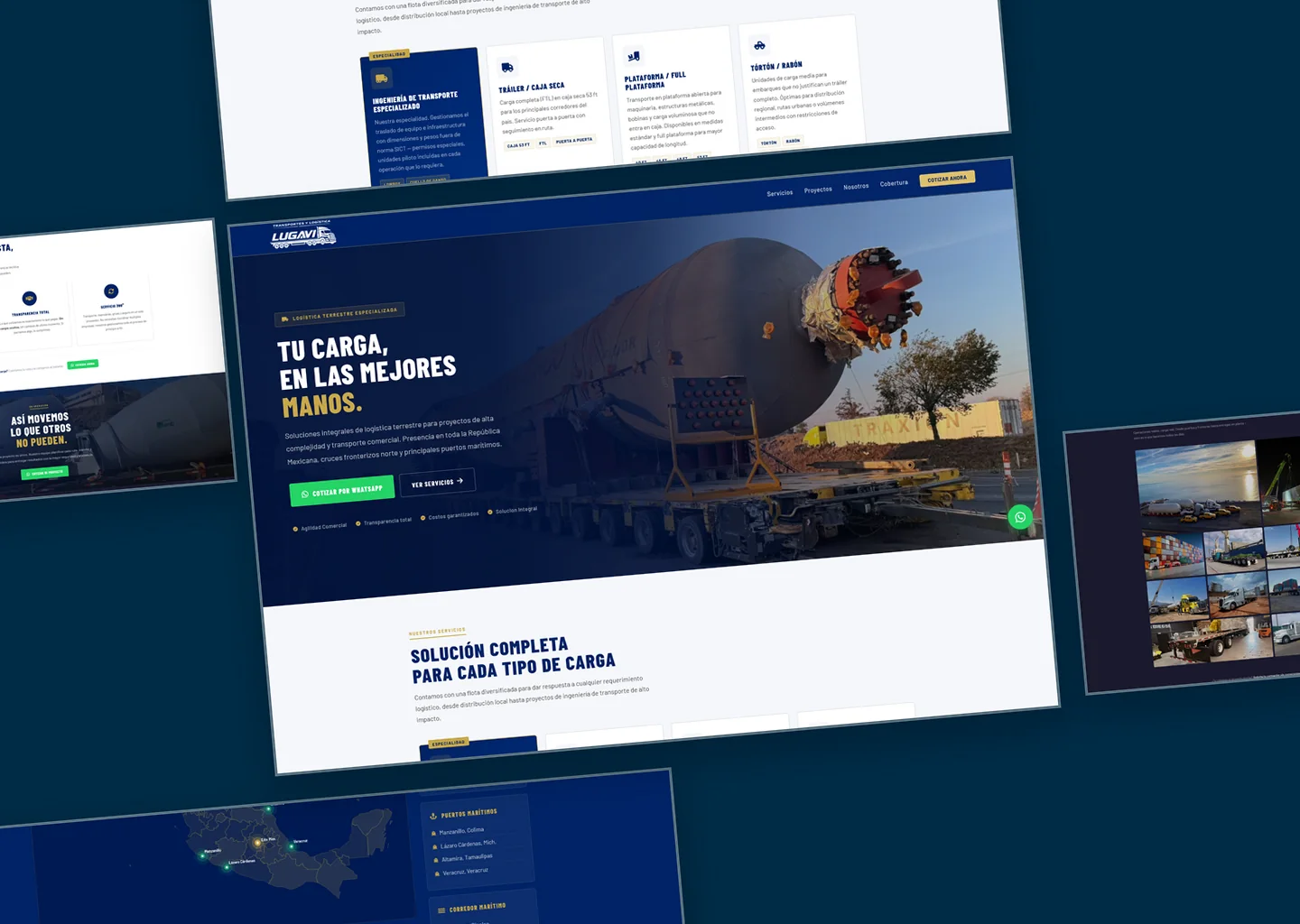 Sitio web para Transportes Lugavi